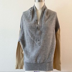 Y’s Yohji Yamamoto, Grey Sweater and Shirting Top